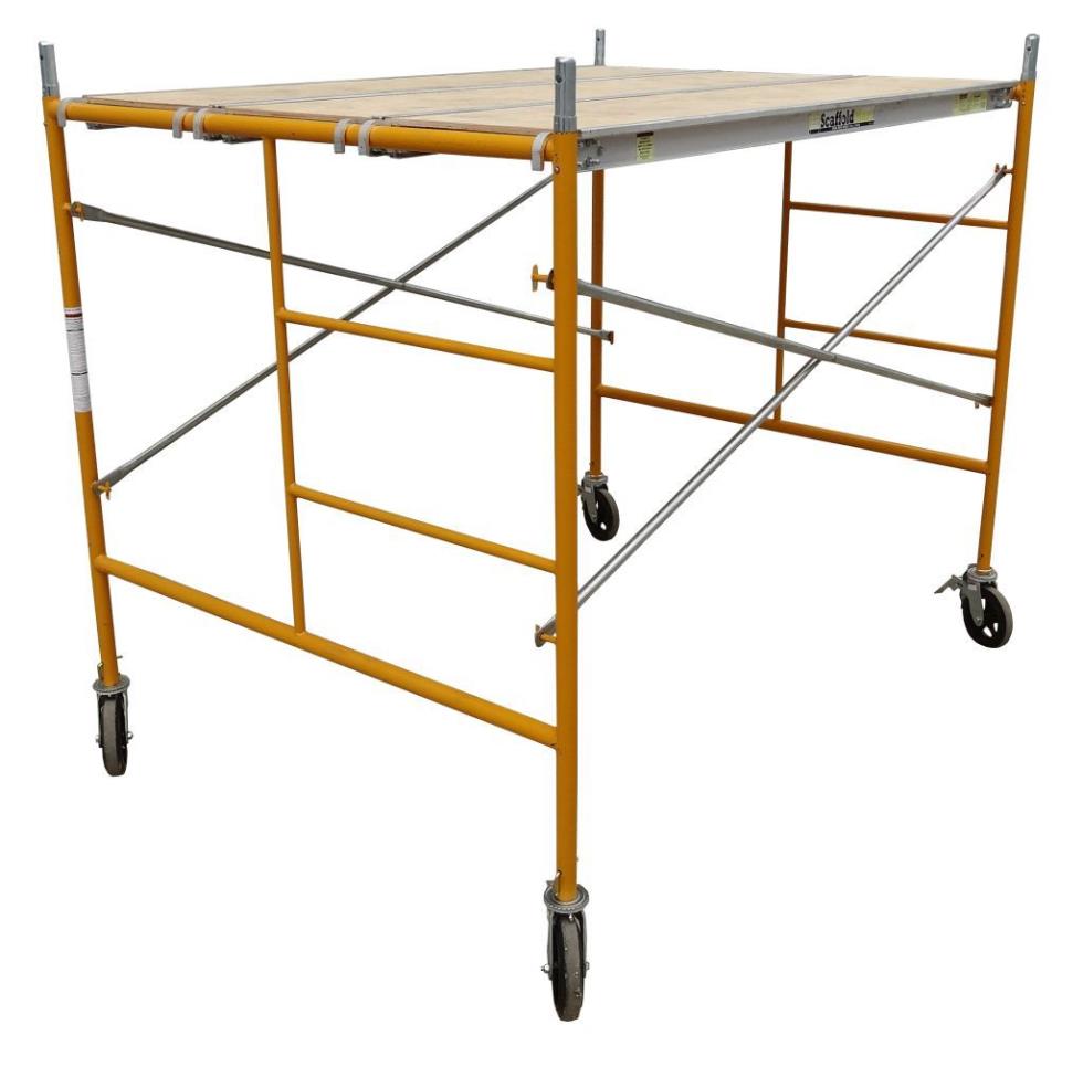 5 FOOT SCAFFOLD TOWER (2 FRAMES, 2 X BRACES, 3 PLANKS)